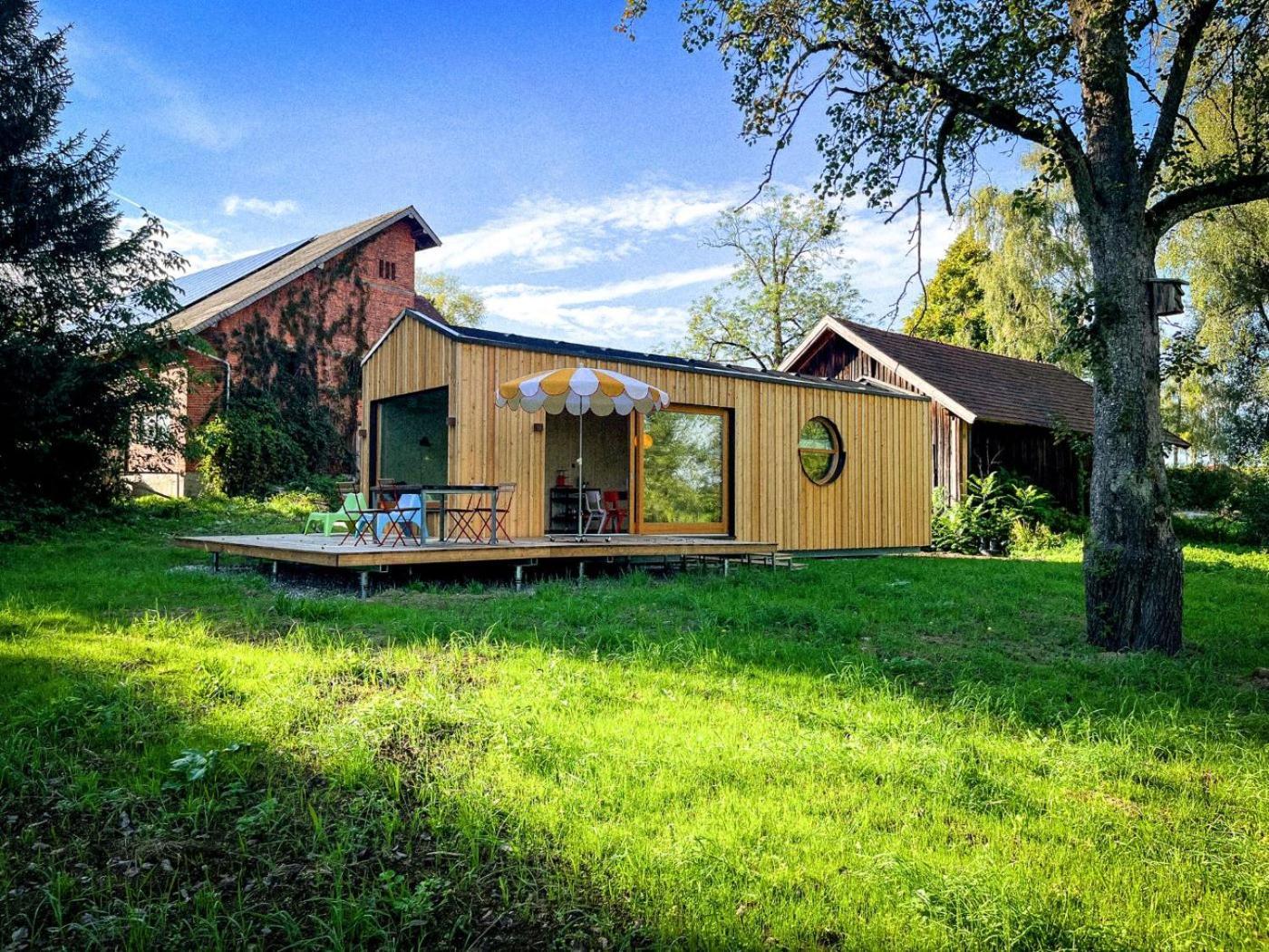 Die Klingerei - Tiny House Wiese Villa Seewalchen Exterior photo